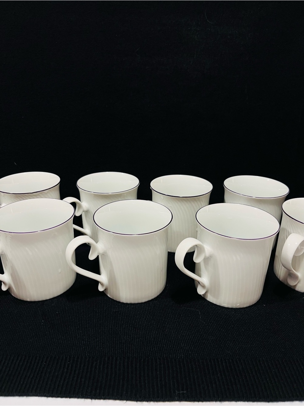 DANSK Lorraine Collection Porcelain Mugs Set of 11 Made in Japan 3.25” Tall